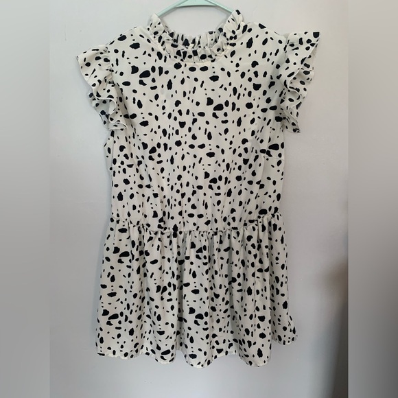SHEIN Tops - SHEIN Curve , 1XL , Dalmatian print peplum blouse